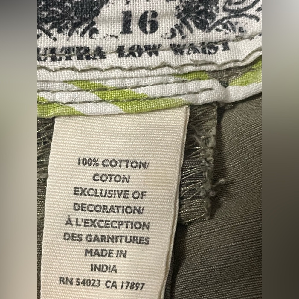 Old Navy Ultra Low Waist Pants – Size 16 – 100% Cotton
